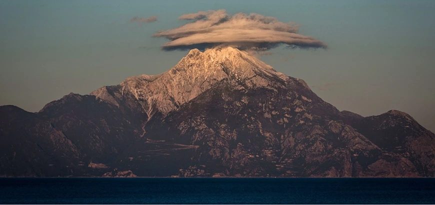 Mount Athos Summit Snowy Copy