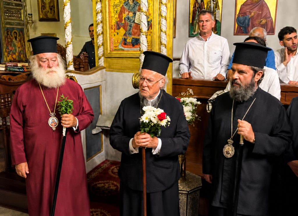 Stin Imvro O Oikoumenikos Patriarxis Mazi Me Ton Patriarxi Aleksandreias Kai Ton Arxiepiskopo Alvanias 1024x742 1