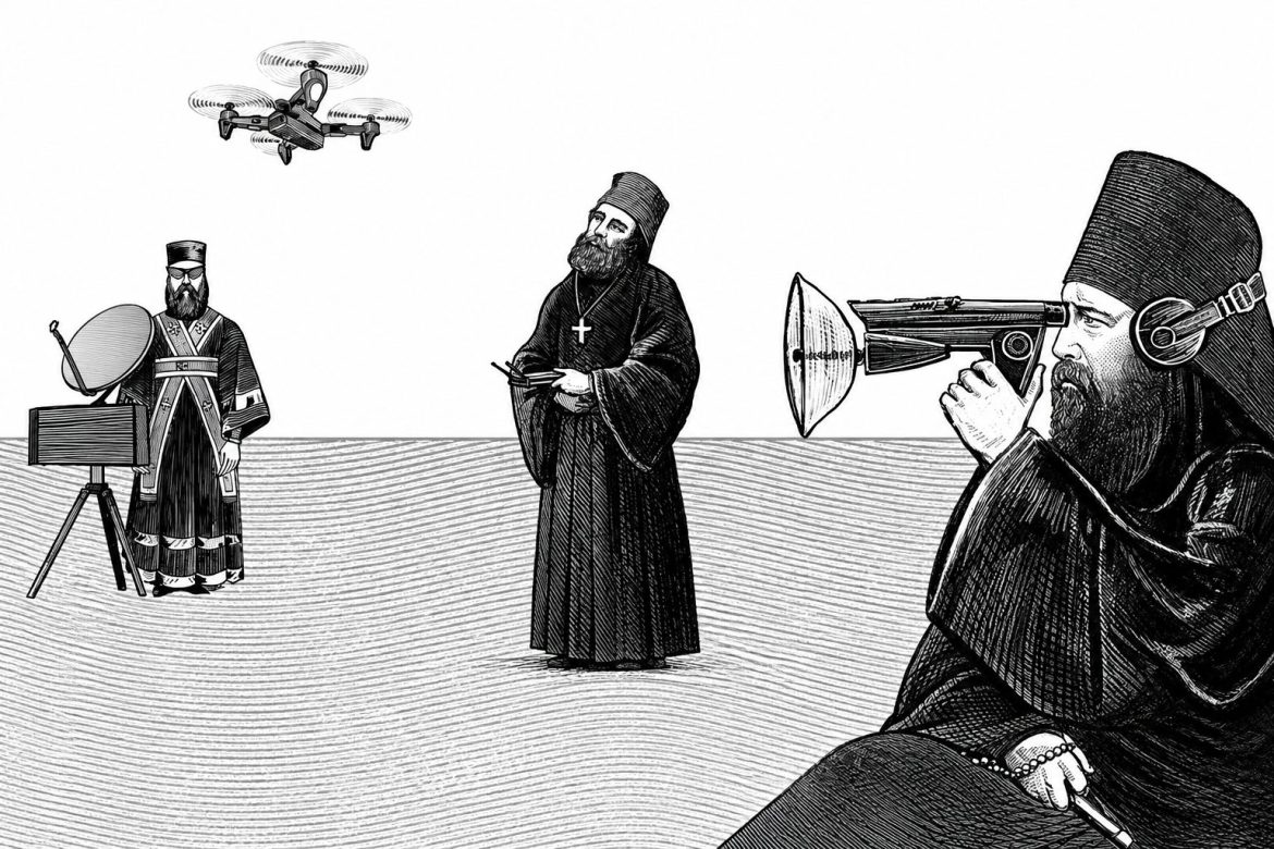 Engraved Clerics And Listening Drone