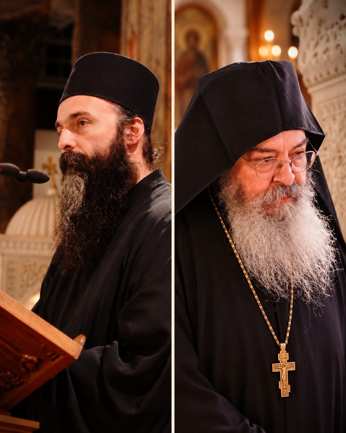 Split Portraits Of Orthodox Monks 1