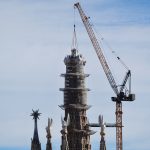 Workers place the upper arm on the cross on the tower of Jesus Christ basilica, which is the tallest piece at Sagrada Familia basilica as part of construction works aimed to be fully finished in this year, in Barcelona, Spain February 20, 2026. REUTERS/Nacho Doce 640400036 1310626461113403 6193237805807306413 N 1